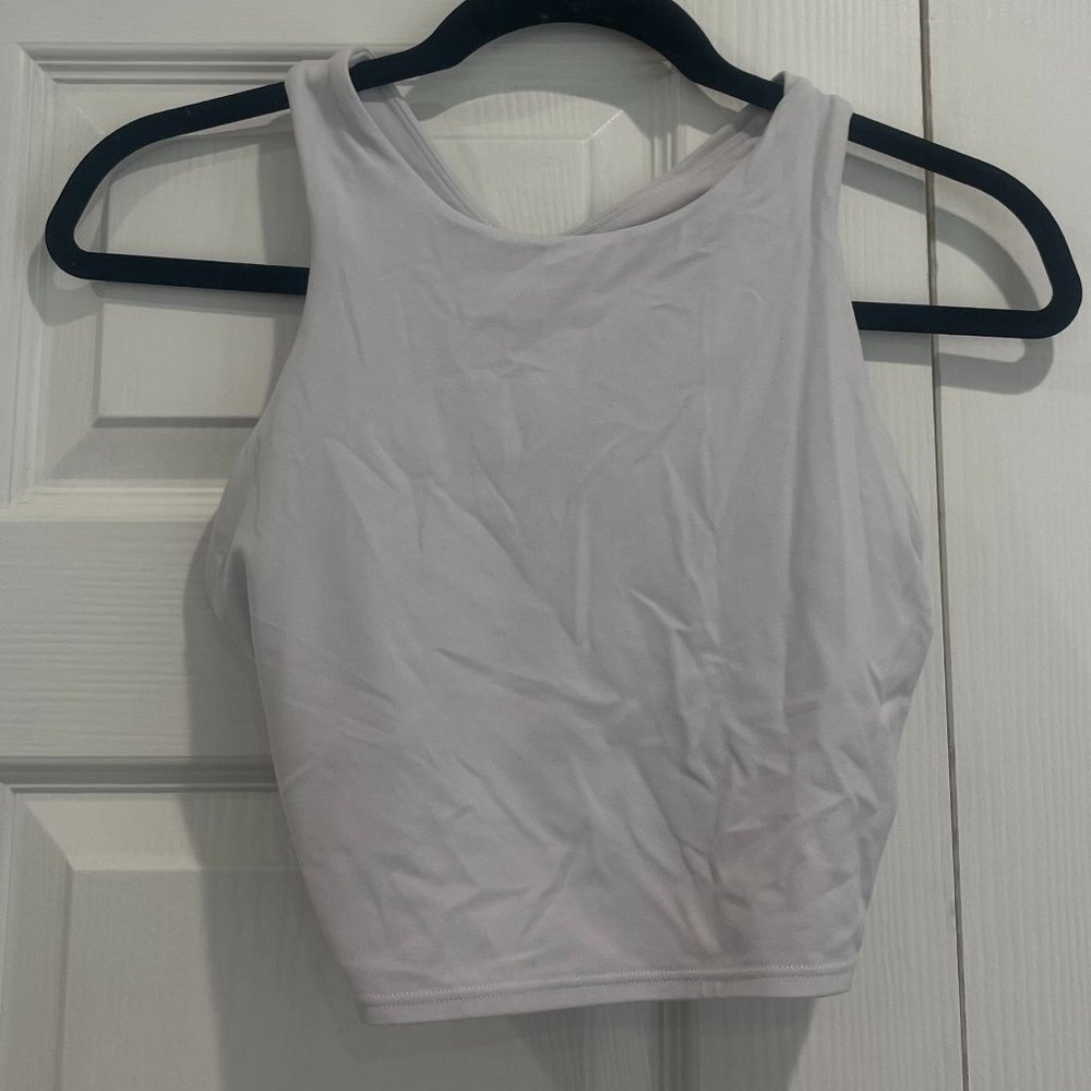 Athleta White Crop Tank